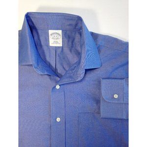 Men's Brooks Brothers Dress Shirt Blue cotton Slim Fit 16-32